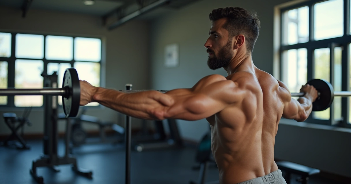 Rosca na polia baixa com barra reta 