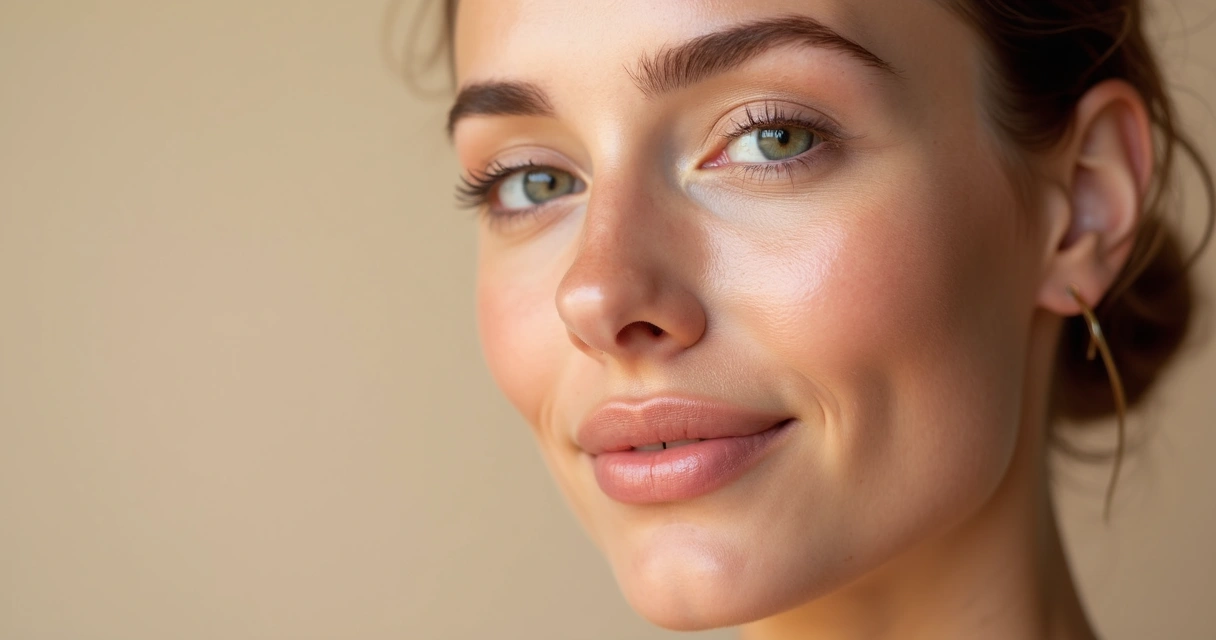Rosto hidratado após procedimento estético