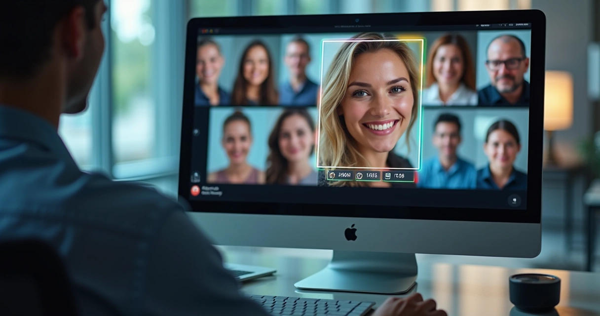 Rosto de lead mostrado em tela com filtro digital 