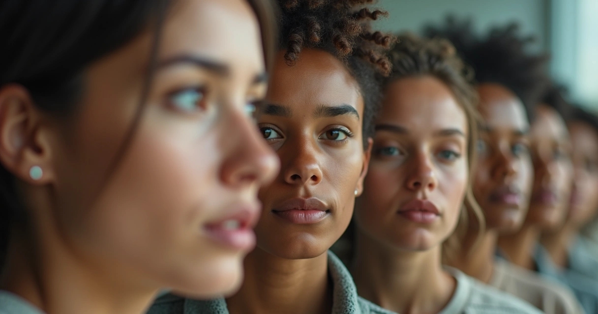 Rostros reflejados en un espejo simbolizando autenticidad y adaptación