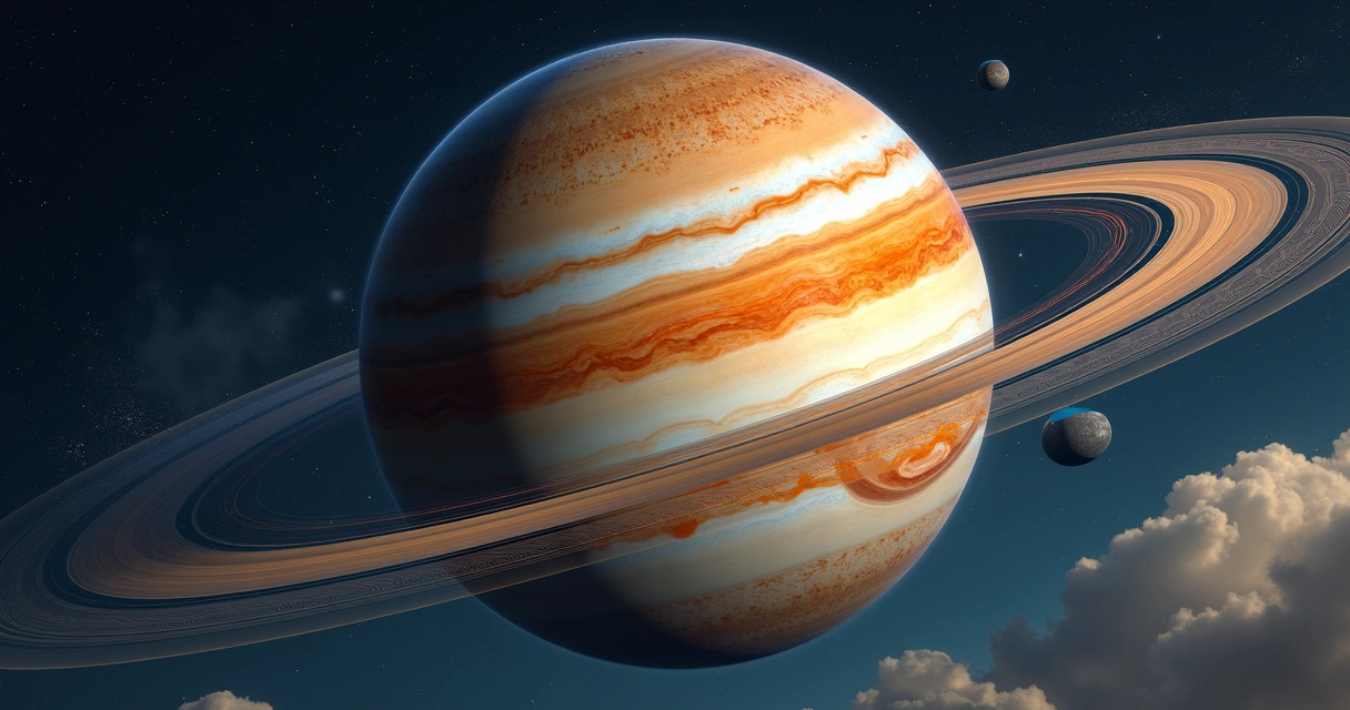 Representação da rotação de Júpiter e formação de faixas 