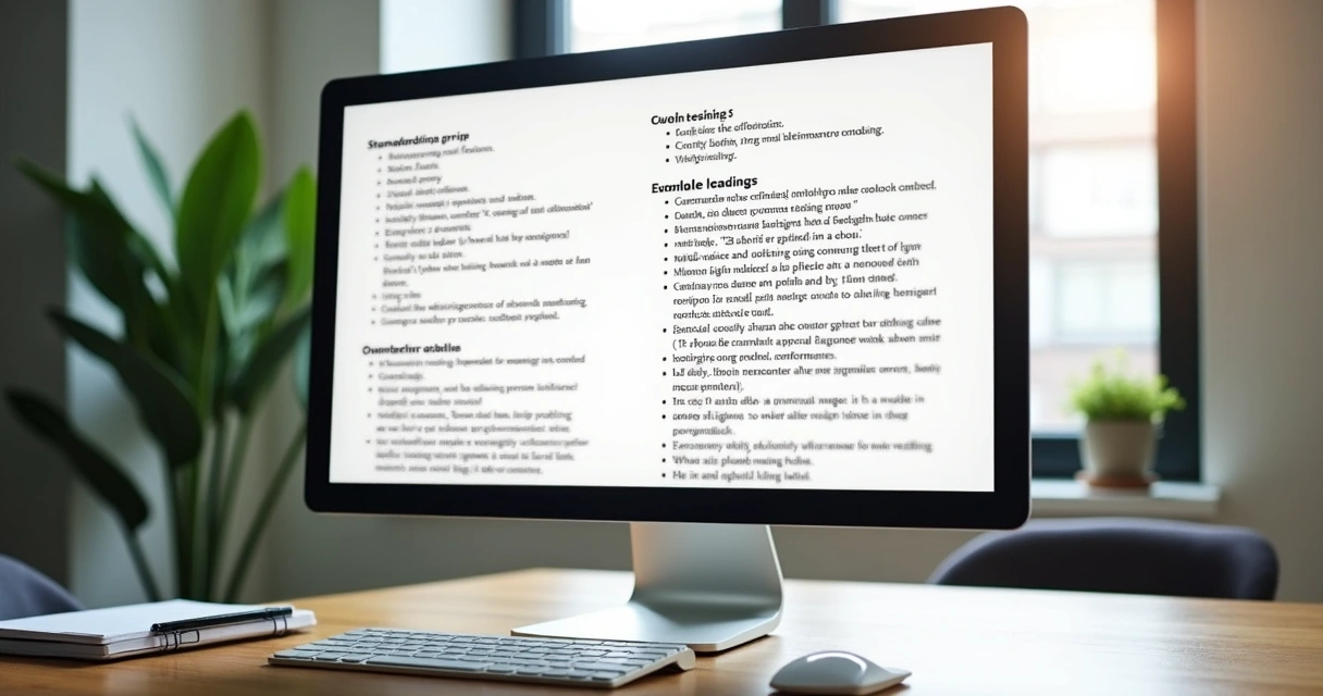 Tela de computador mostrando roteiro padronizado 