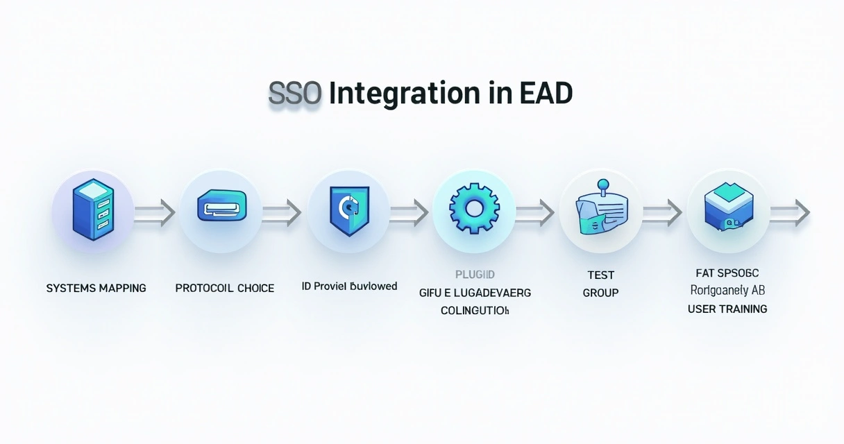 Fluxo de integração do SSO em EAD. 
