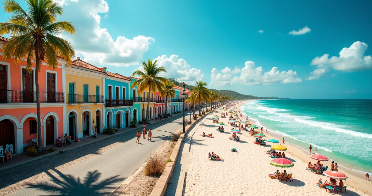 Turistas conhecendo centro histórico ao lado da praia de Ilhéus