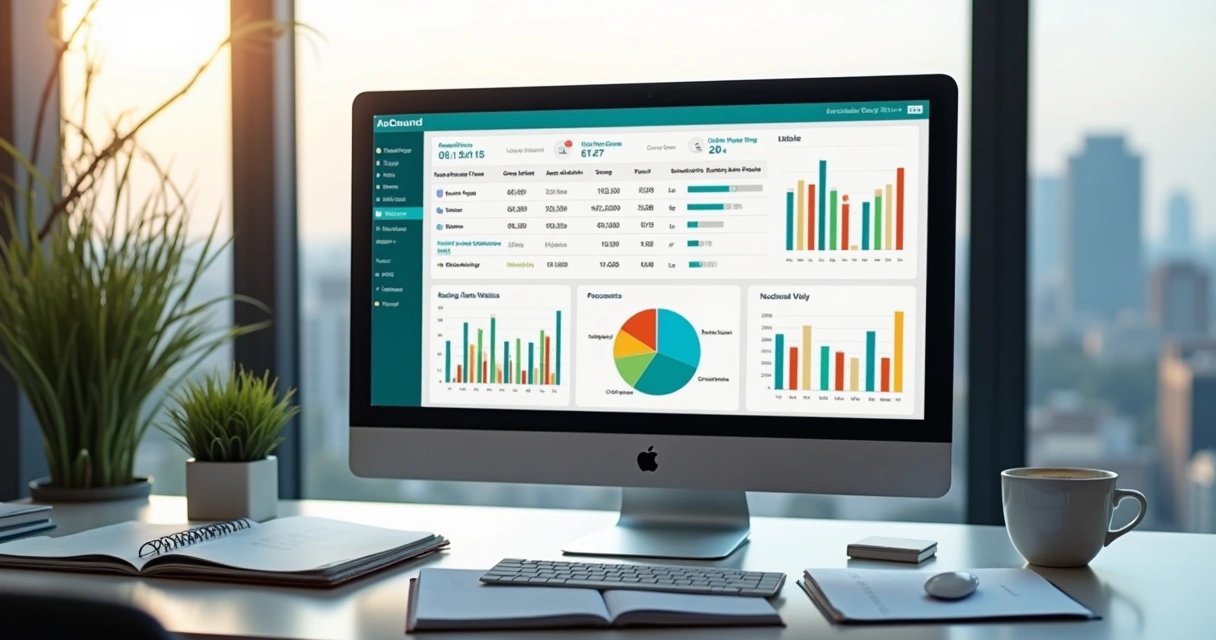 Organização de despesas em software de gestão financeira 
