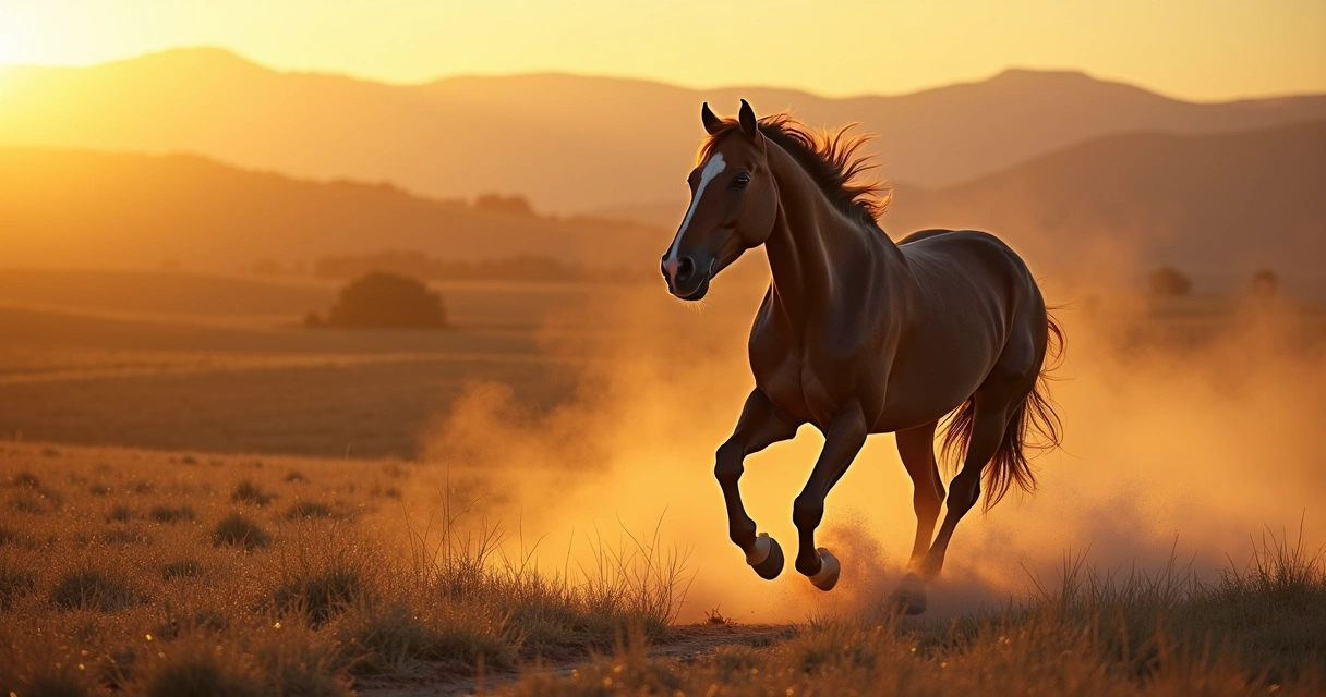Pessoa limpando local de haras com ferramentas de higienização profissional e cavalos ao fundo 