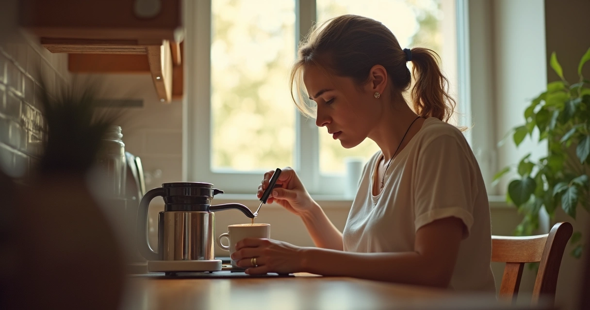Pessoa executando tarefas diárias de maneira mecânica