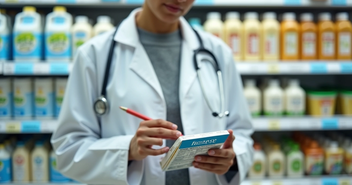 Nutricionista analisando rótulo de alimento com destaque para informação sobre lactose 