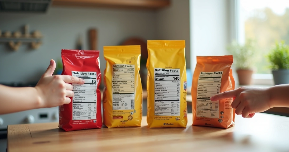Embalagens com tabela nutricional destacada 