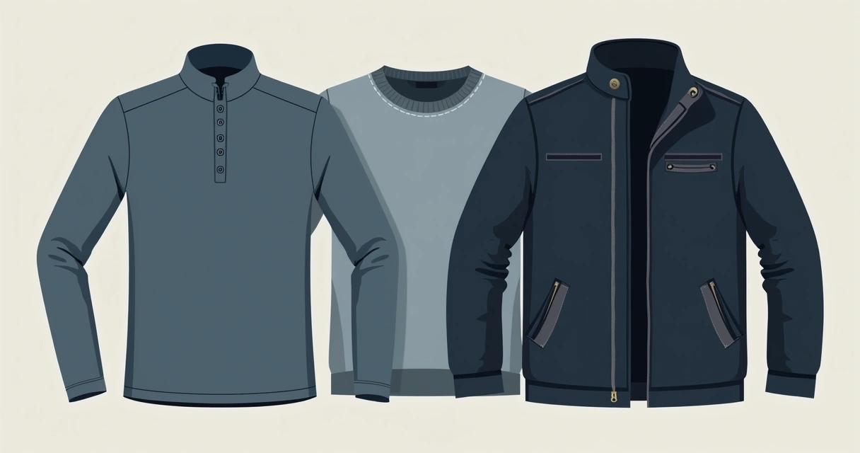 Roupas masculinas em camadas para inverno