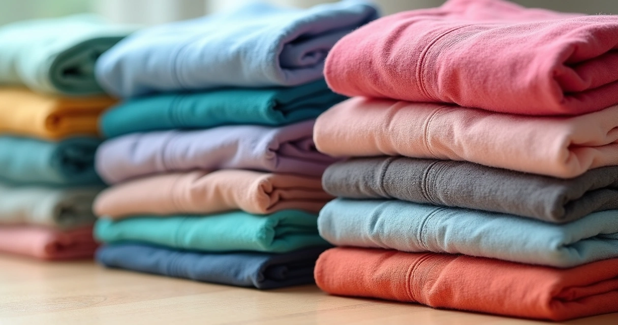 Roupas organizadas para cuidados de acordo com suas características e etiquetas