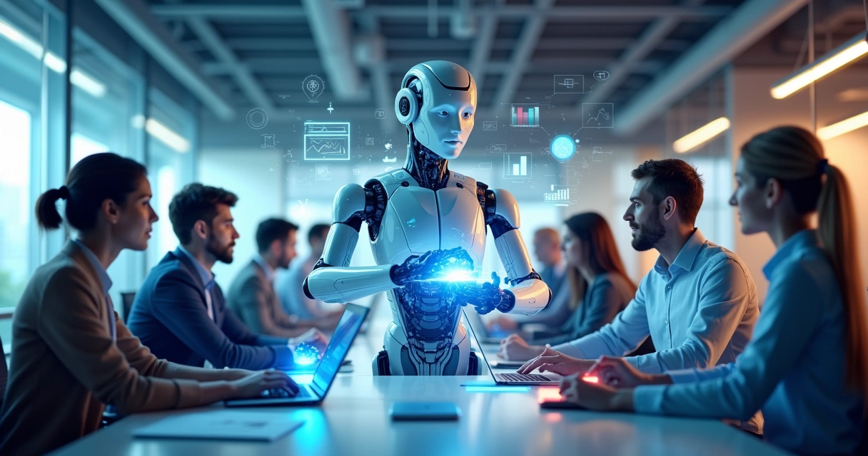 Robôs digitais automatizando setores de uma empresa