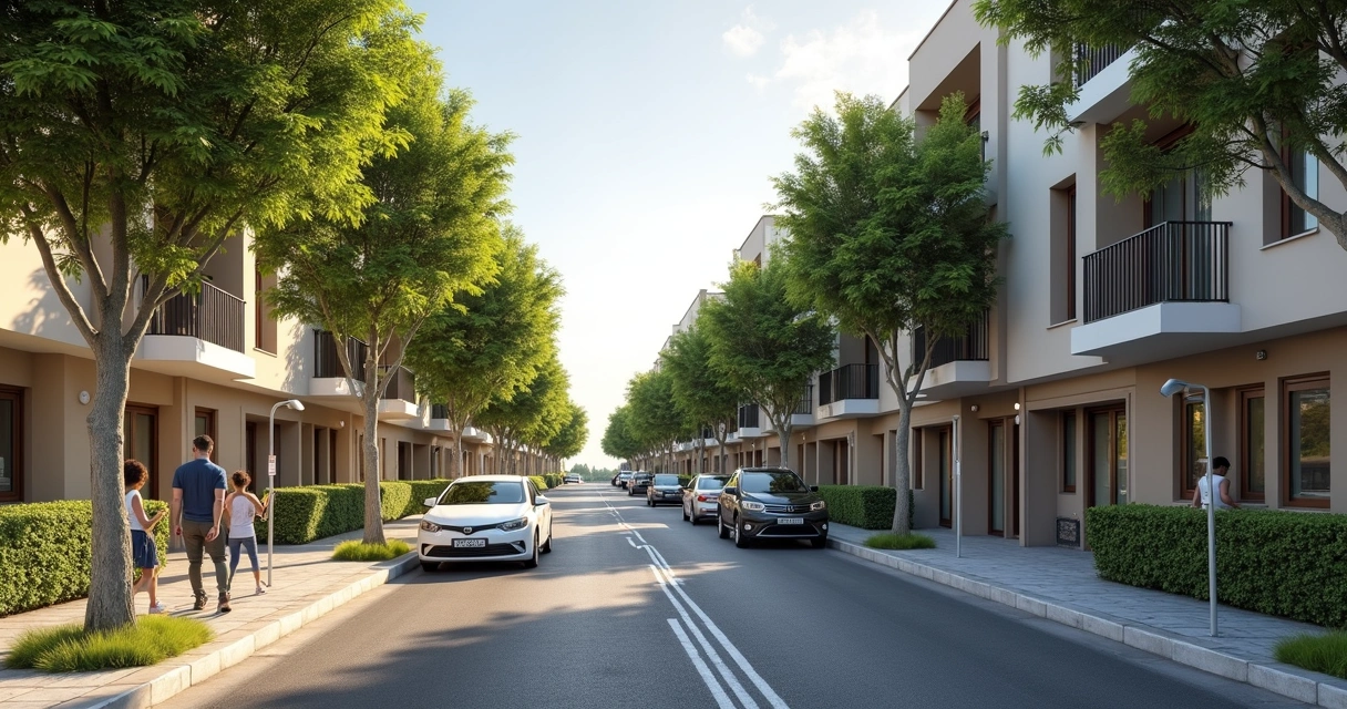 Rua residencial arborizada em bairro de Contagem 