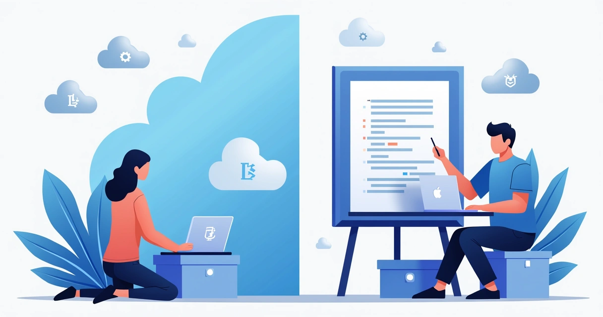 Diferença entre plataformas SaaS e open source em desenho conceitual 