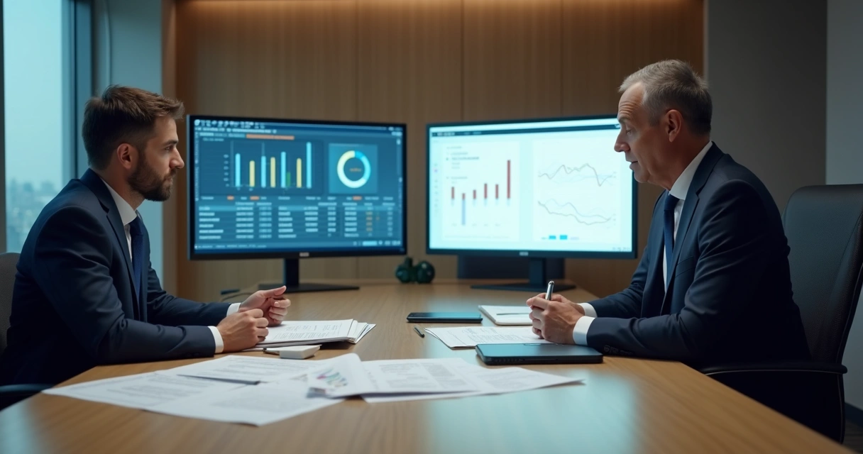 Auditoria tributária com gráficos e relatórios financeiros