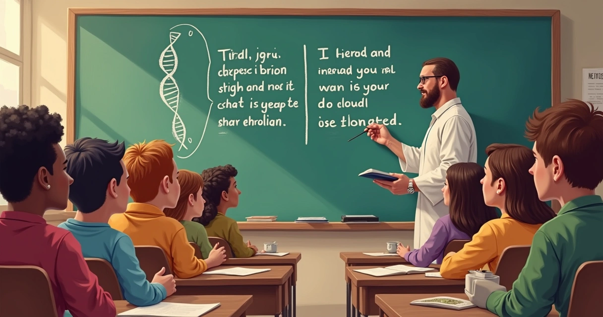 Sala de aula com ensino religioso e científico juntos 