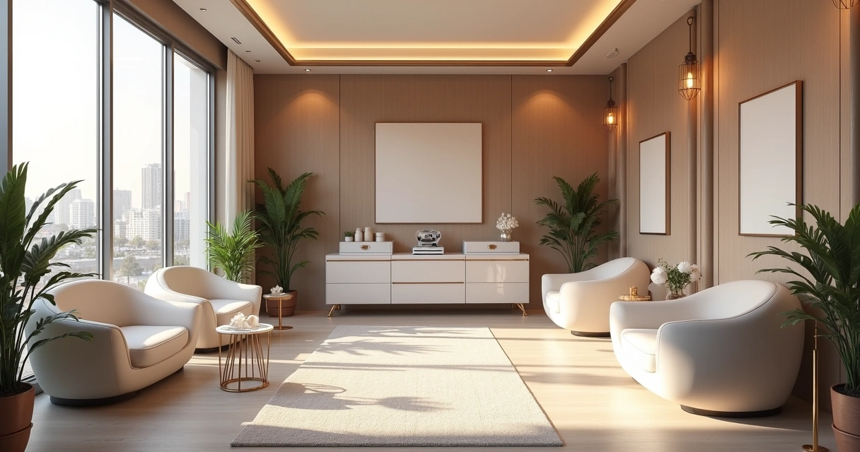 Sala de clínica de estética moderna em Salvador para rejuvenescimento facial 