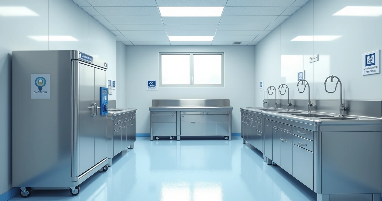 Sala de esterilização odontológica moderna