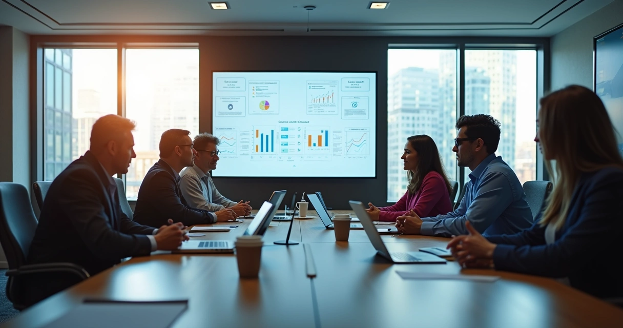 Reunião sobre projeto Apple em negócios corporativos 