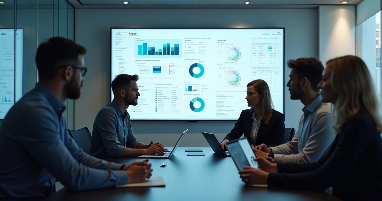 Reunião entre SDRs e IA em uma mesa de vendas 