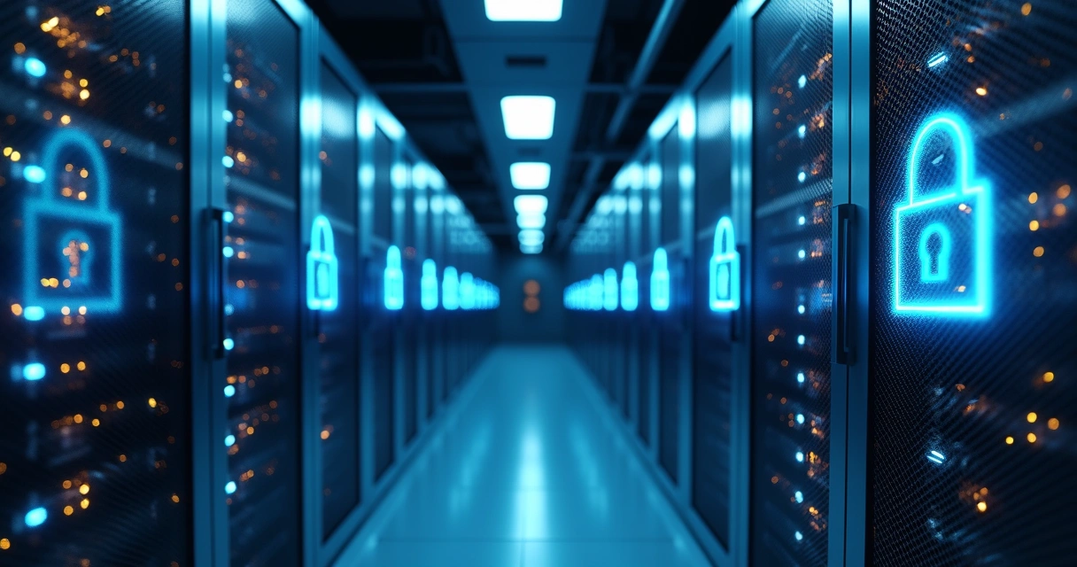 Servidores protegidos por barreiras digitais 