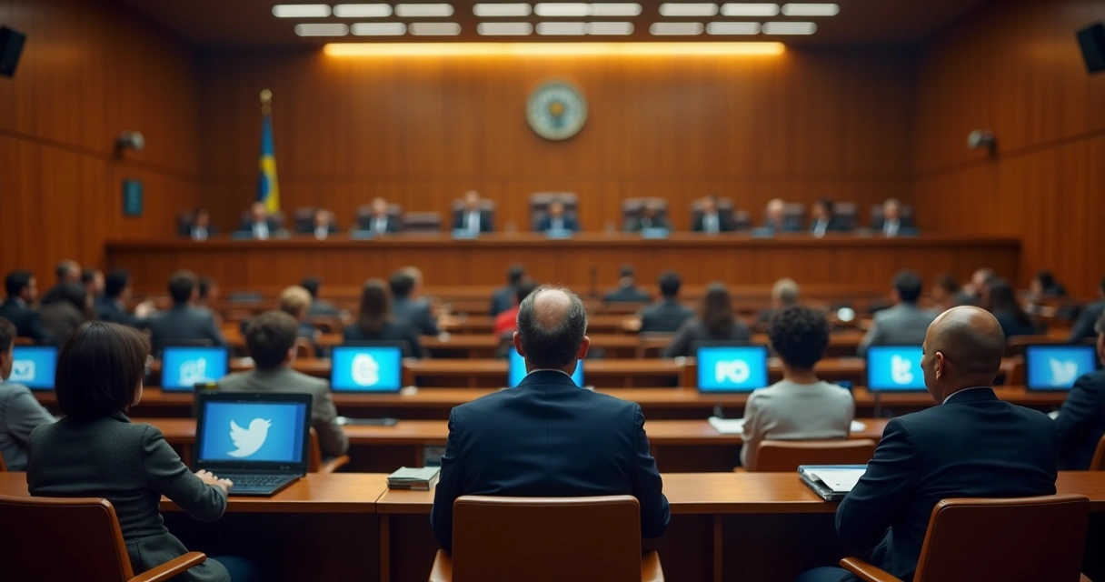 Ministros do STF durante sessão de julgamento 