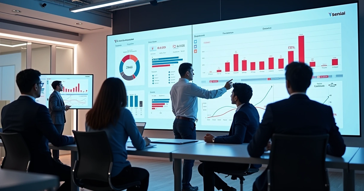 Sala virtual de EAD com colaboradores e instrutor visualizando recursos em telas