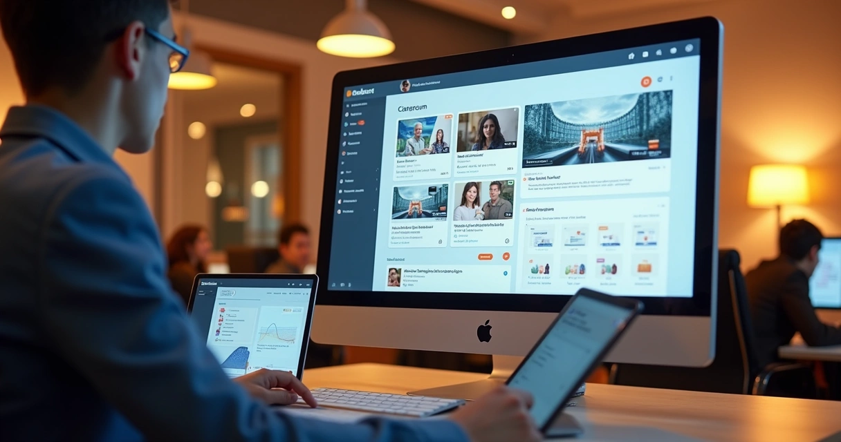 Ambiente virtual de aprendizagem personalizado com recursos do Moodle. 