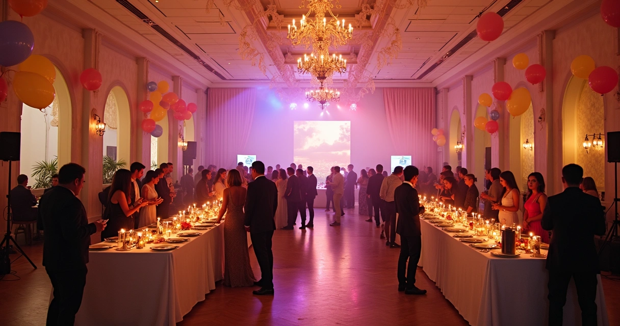 Espaço de festa privativo com decoração temática de aniversário 