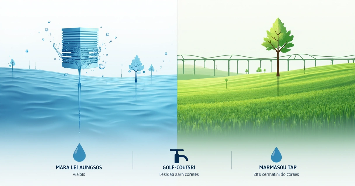 Gráfico comparando consumo de água de IA e agricultura 