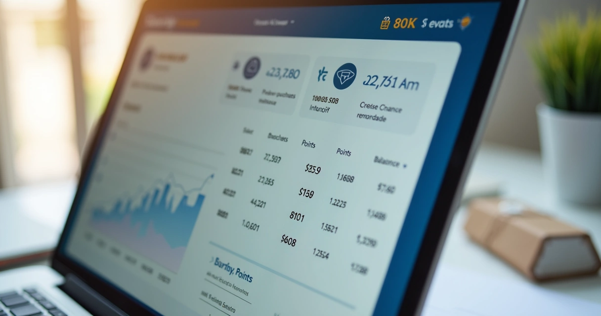 Extrato de pontos em programa de fidelidade mostra acúmulo por compras bonificadas e saldo crescente 