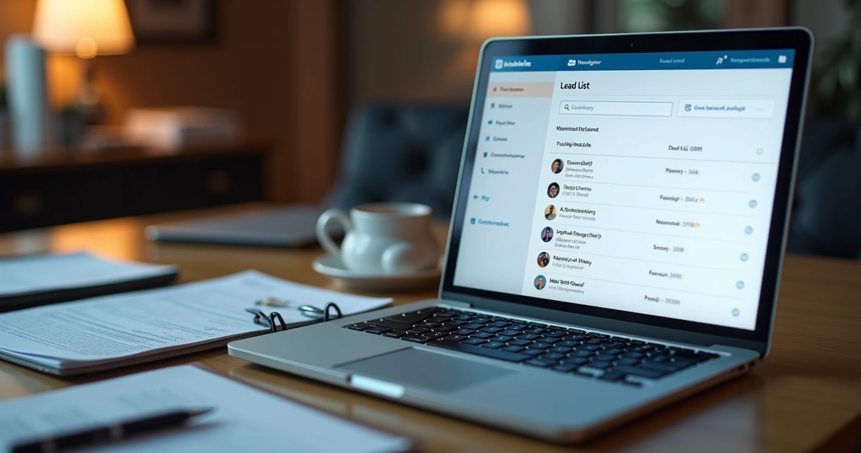 Tela do Sales Navigator do LinkedIn com filtros de prospecção ativos 