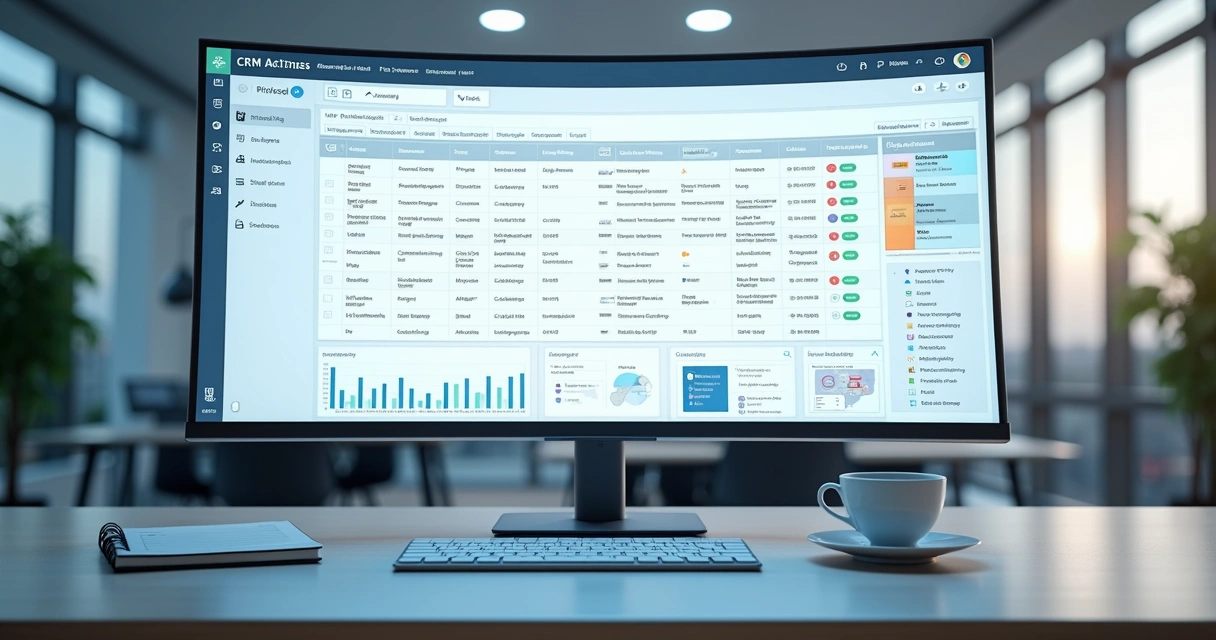 Pipeline stages shown on a CRM dashboard with deal cards and charts