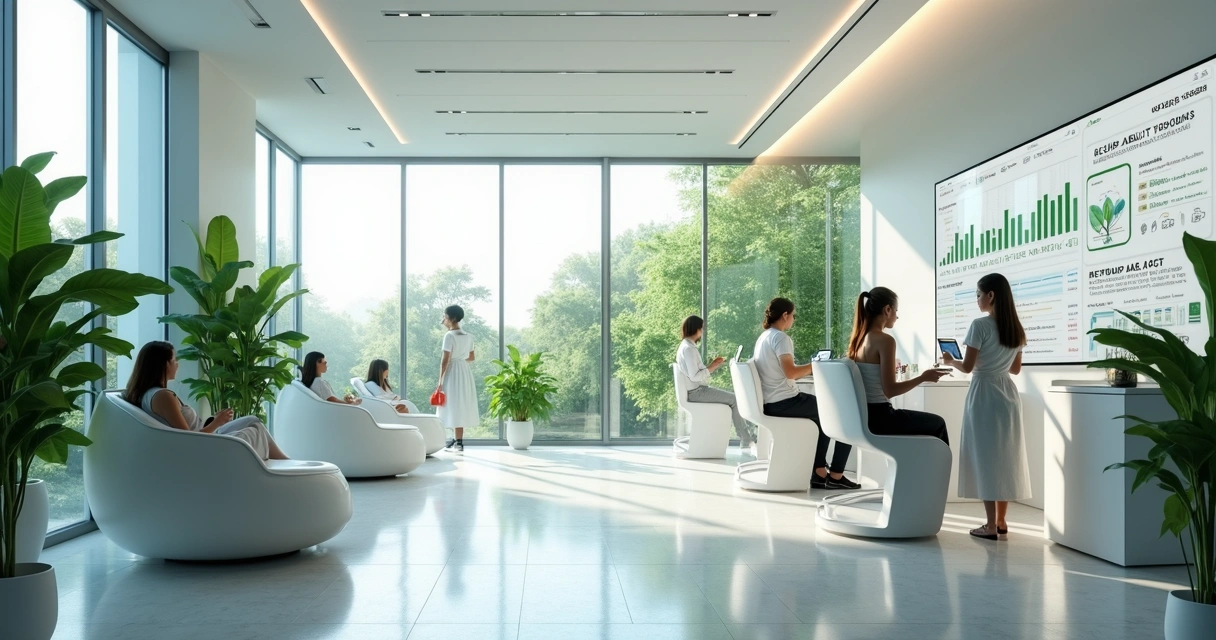 Salão de beleza sustentável com IA 