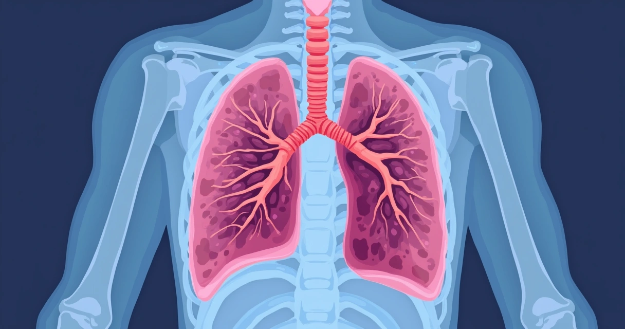 Diagnóstico e tratamento do sarcoma de Kaposi em HIV positivos 1 Arte clínica mostrando acometimento pulmonar pelo sarcoma de Kaposi