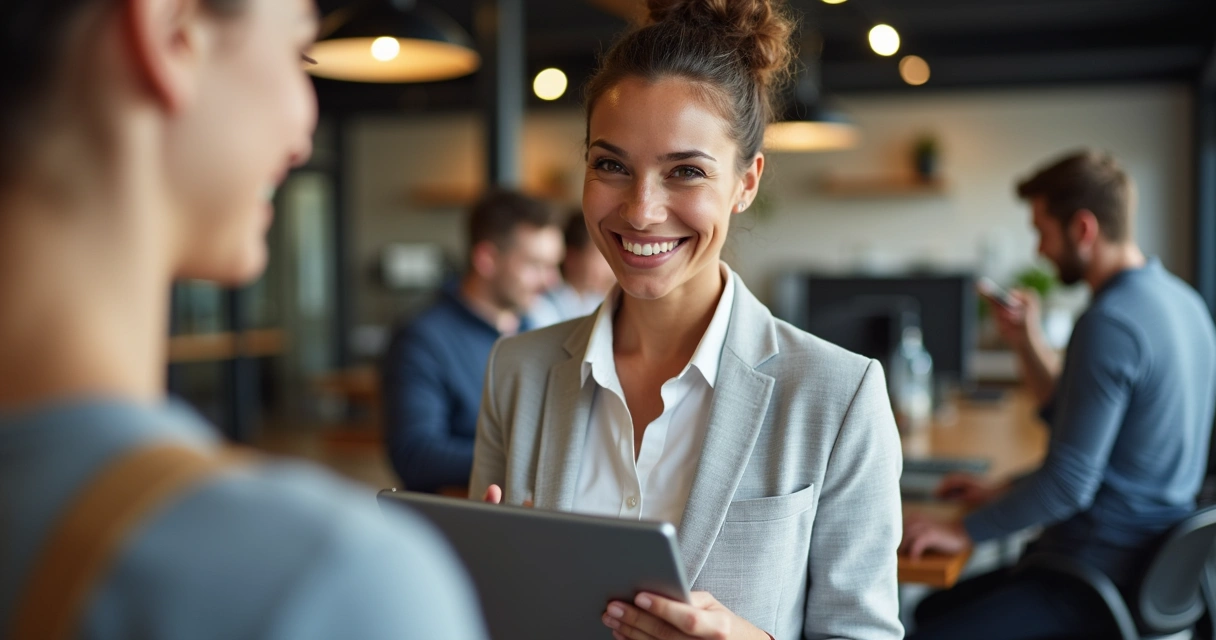 Cliente feliz ao receber ordem de serviço digital 