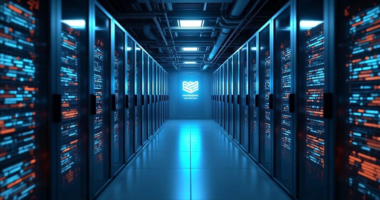 Server racks representing scalable laravel infrastructure for growing businesses. 