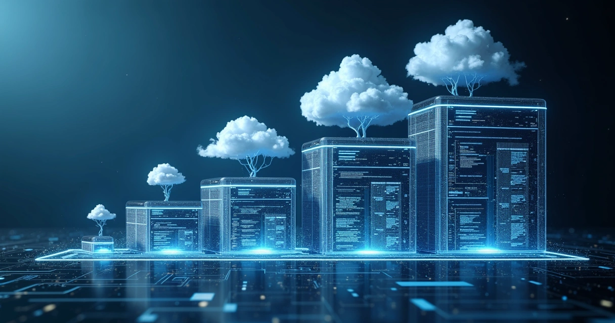 Scalable web architecture illustration for small business