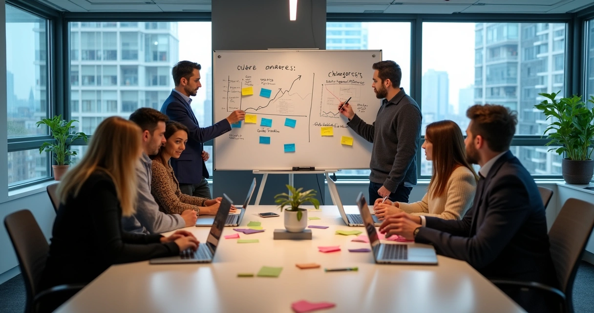 Team scaling MVP at a modern office 