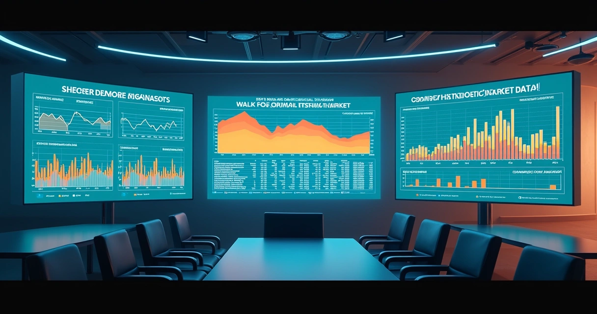 Data visualization comparing scenario, walk-forward, and historical analysis 