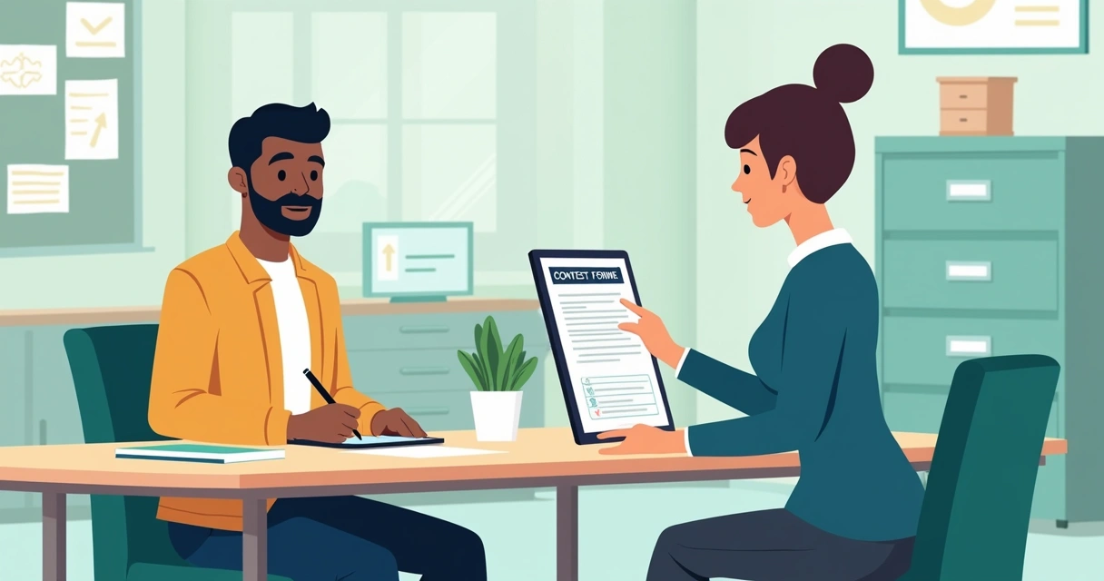 Parent signing a digital consent form on tablet with school staff observing 