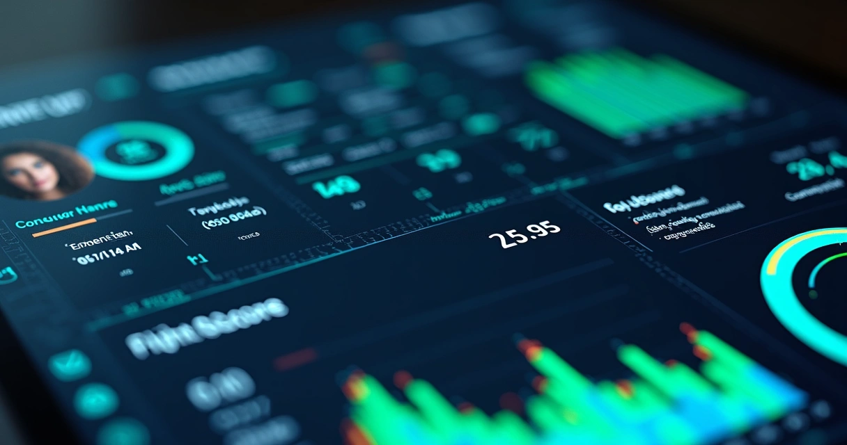 Tela com score de confiança e dados de consumidor 