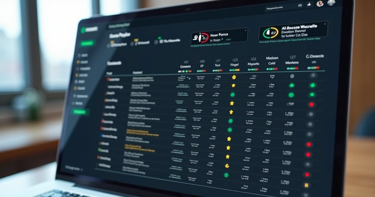 Painel mostrando score de leads em diferentes contatos 