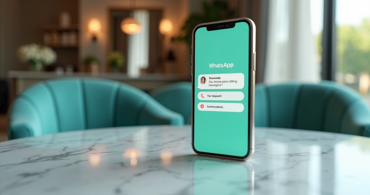 Roteiro de WhatsApp aberto no celular