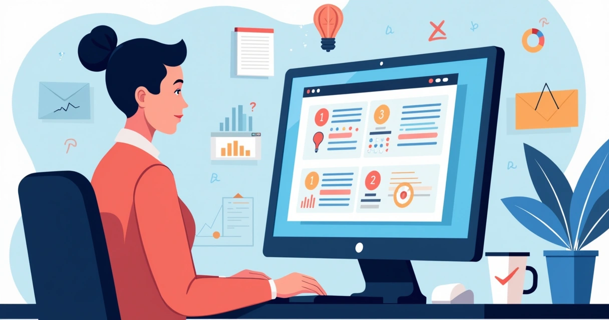 SDR analisando registros em tela cheia, ícones de oportunidades e alertas 