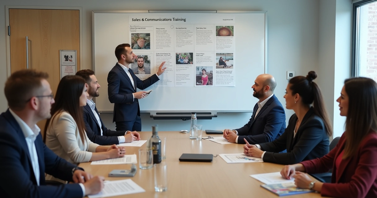 SDRs em treinamento de comunicação com equipe de PR