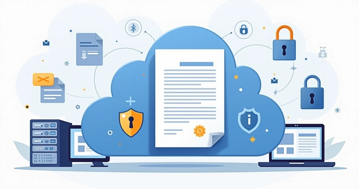 Digital document protected with cloud encryption