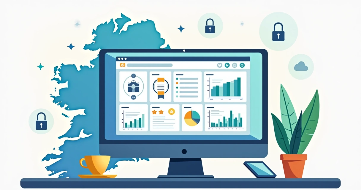 Modern dashboard for managing secured digital contracts, showing search and analytics