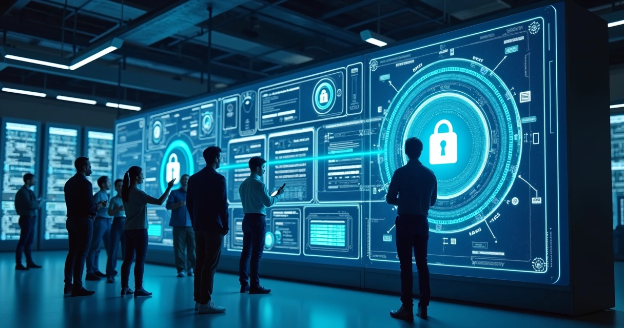 Digital vault interface displaying secured environment variables and encrypted data 