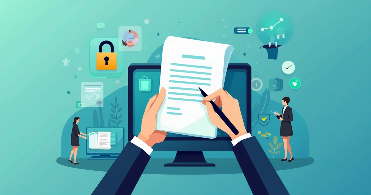 Digital document being signed securely in a cloud platform 